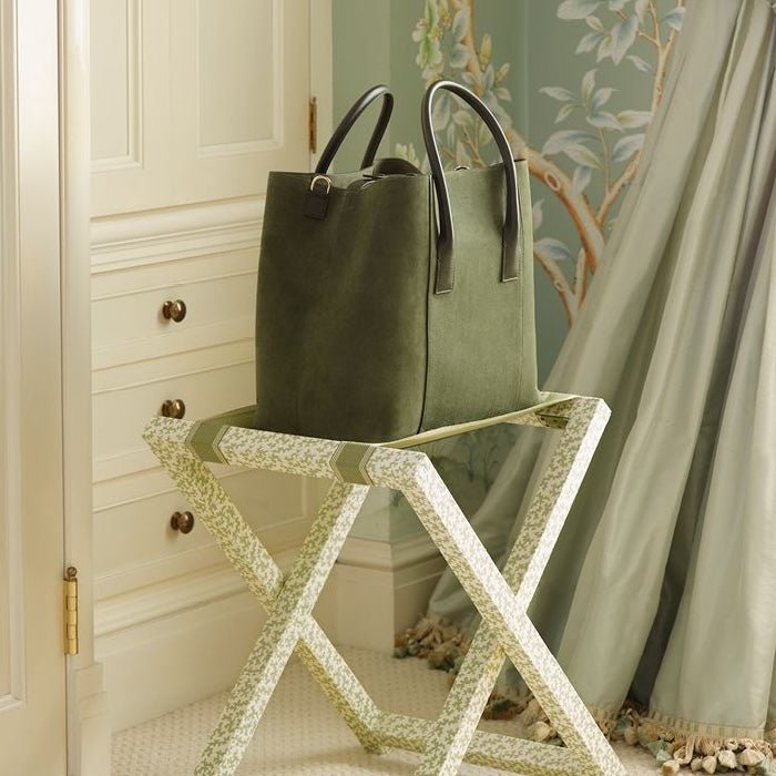 Mini Weekender in Eucalyptus Suede by AERIN