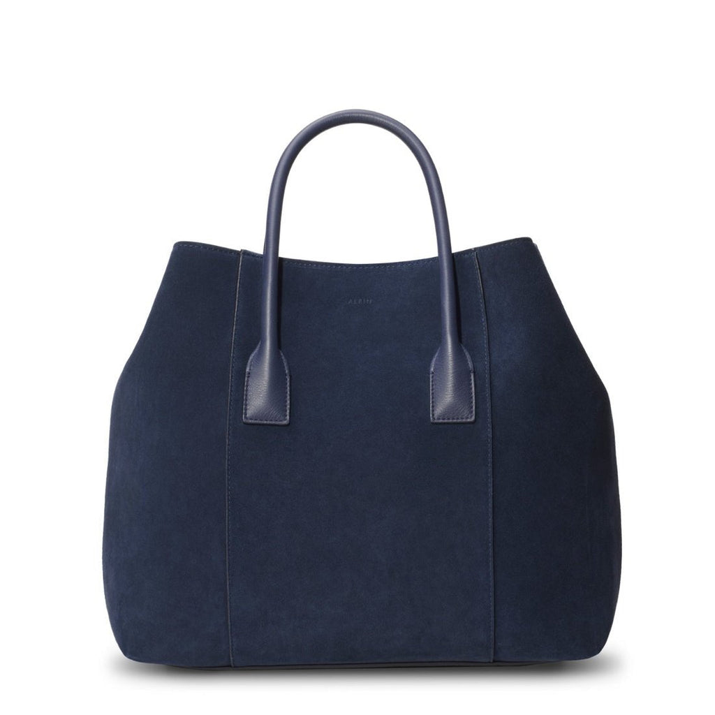Mini Weekender in Marine Suede by AERIN