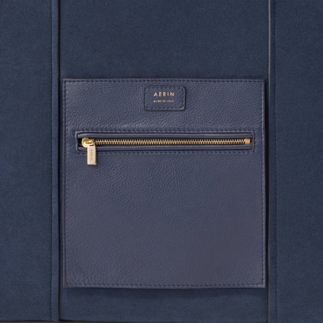 Mini Weekender in Marine Suede by AERIN