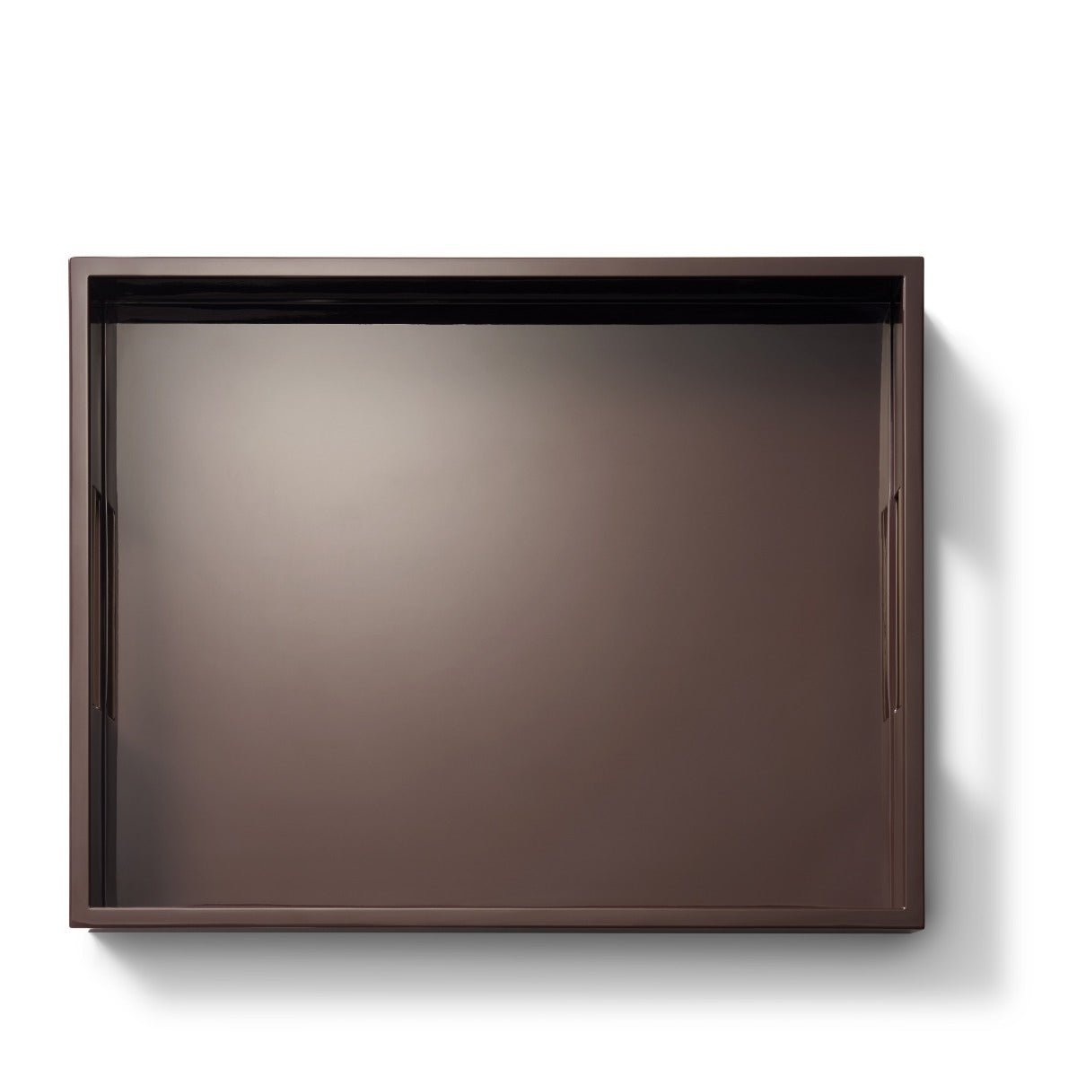 Piero Lacquer Tray in Chocolate by AERIN