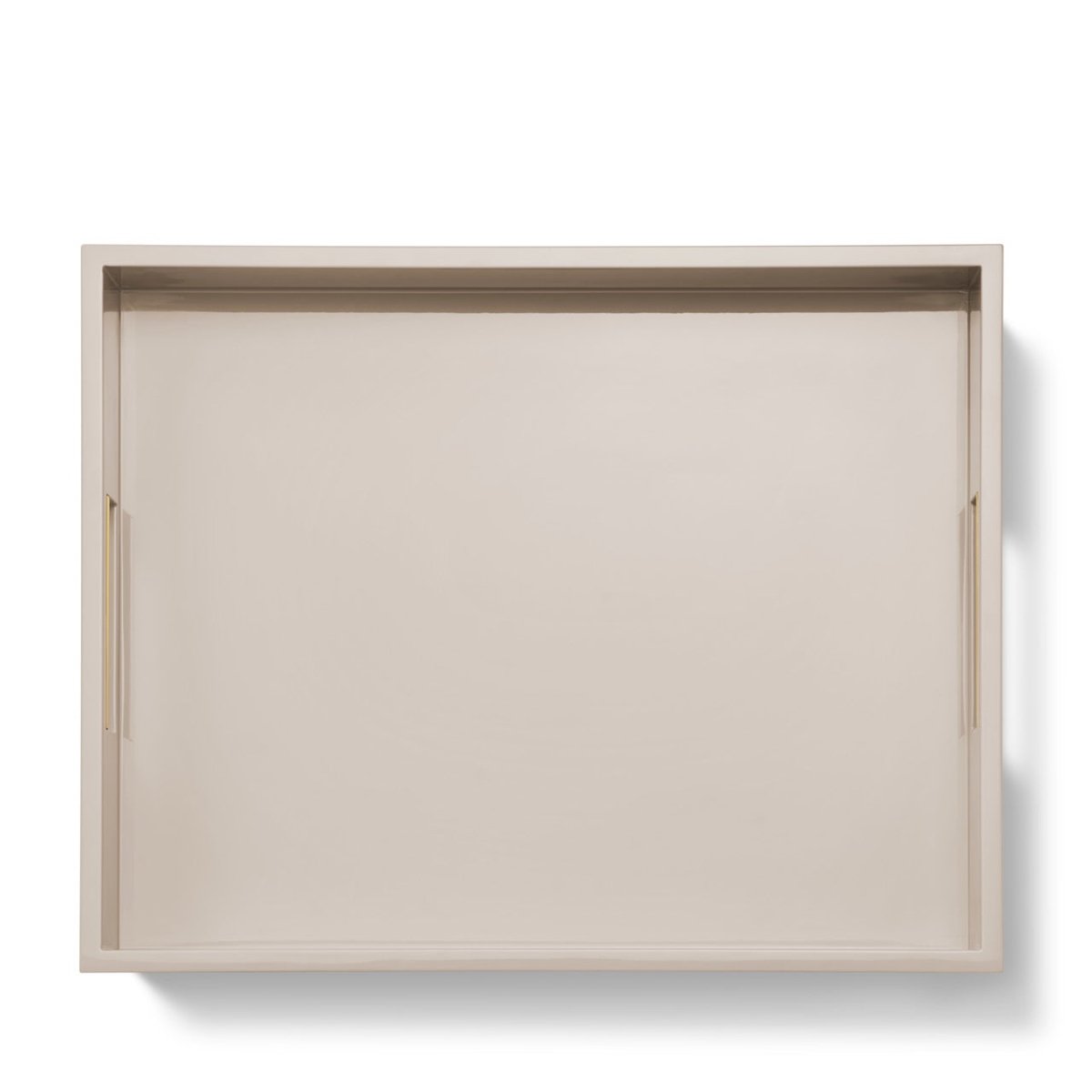 Piero Lacquer Tray in Taupe by AERIN