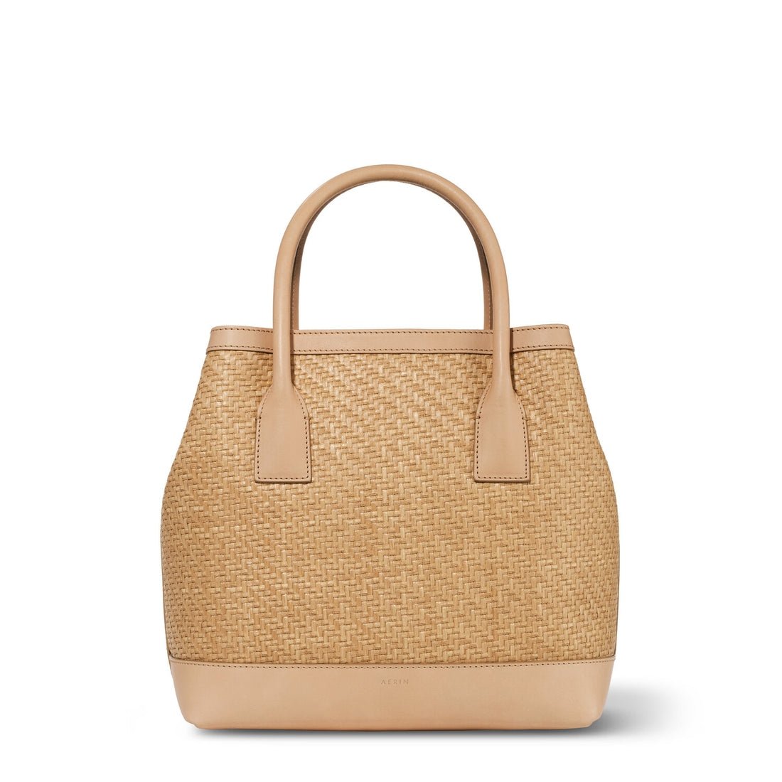 Raffia Nano Weekender Bag in Natural by AERIN