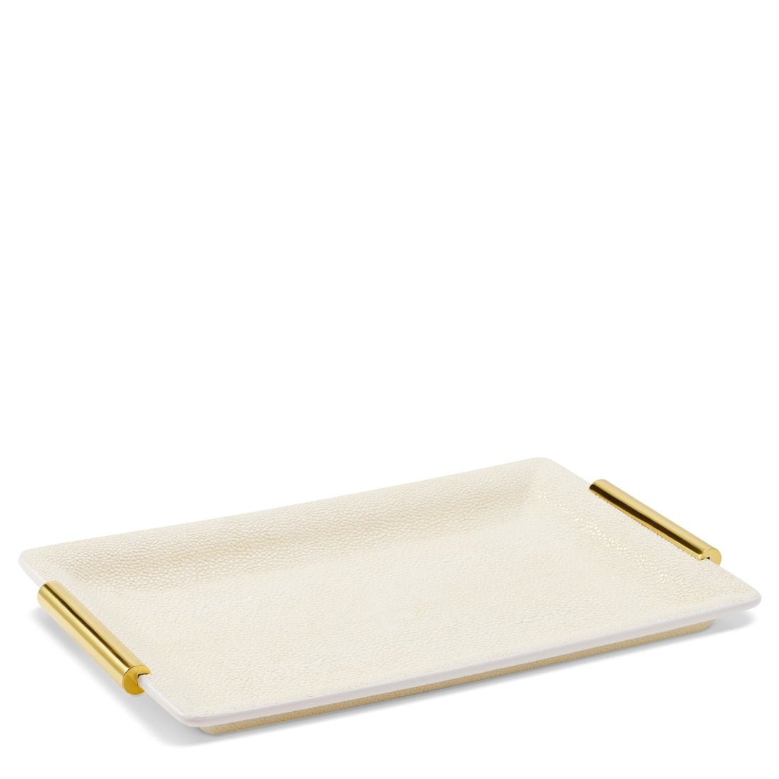 Shagreen Small Vanity Tray in Cream by AERIN