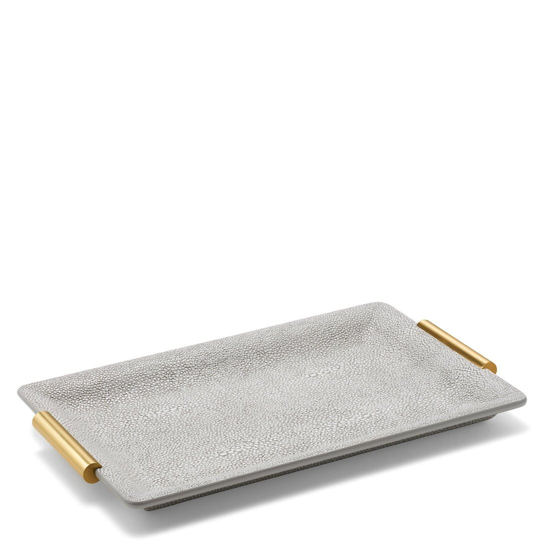 Shagreen Small Vanity Tray in Dove by AERIN