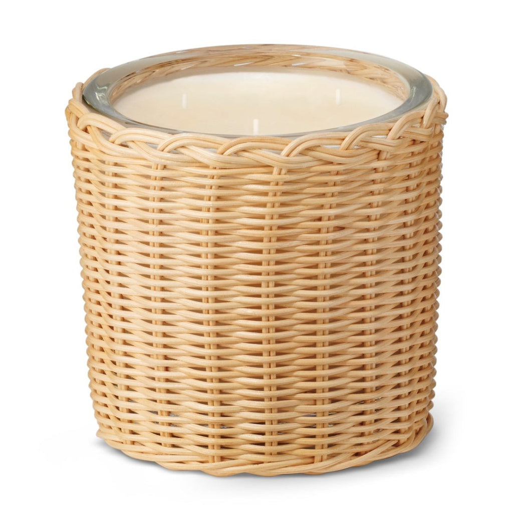 Tulia Wicker Candle in Uzes Tuberose 17.4oz by AERIN