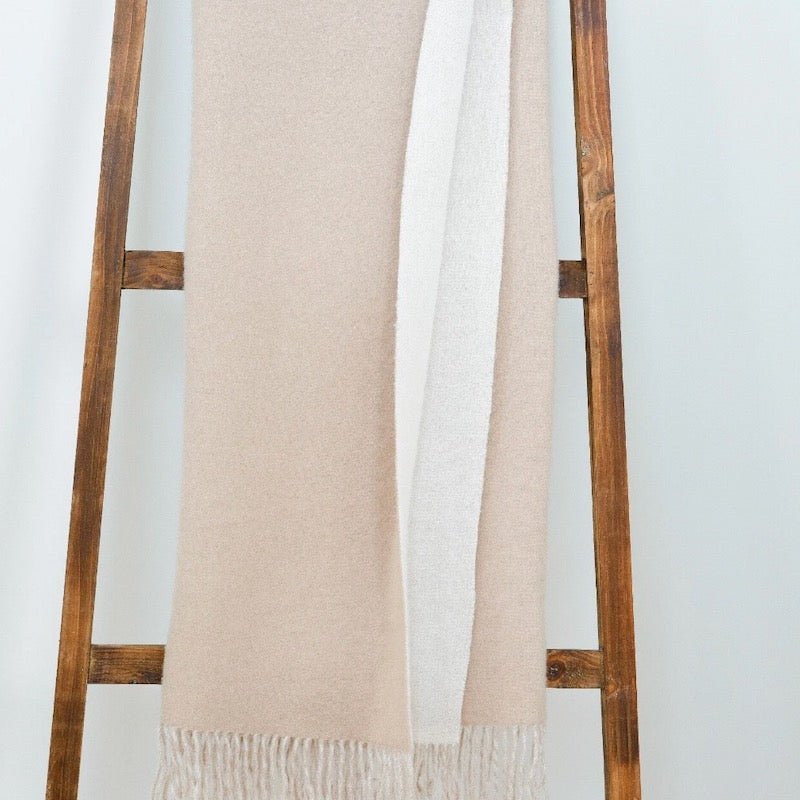 100% Cashmere Double Faced Essential Throw by Alashan