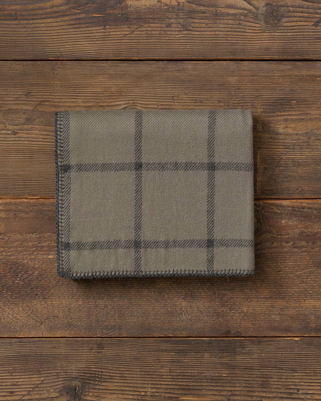 Alicia Adams Alpaca Graydon Throw in Moss and Charcoal