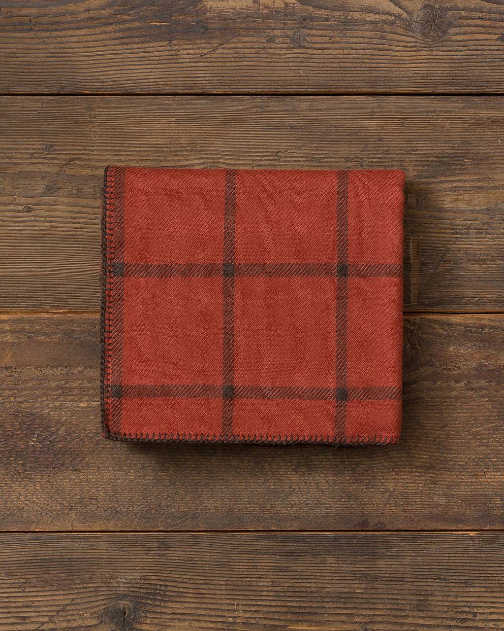 Alicia Adams Alpaca Graydon Throw in Rust and Chocolate Brown