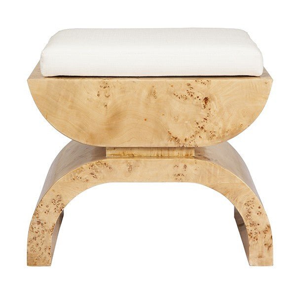 Biggs Burlwood Stool by Worlds Away