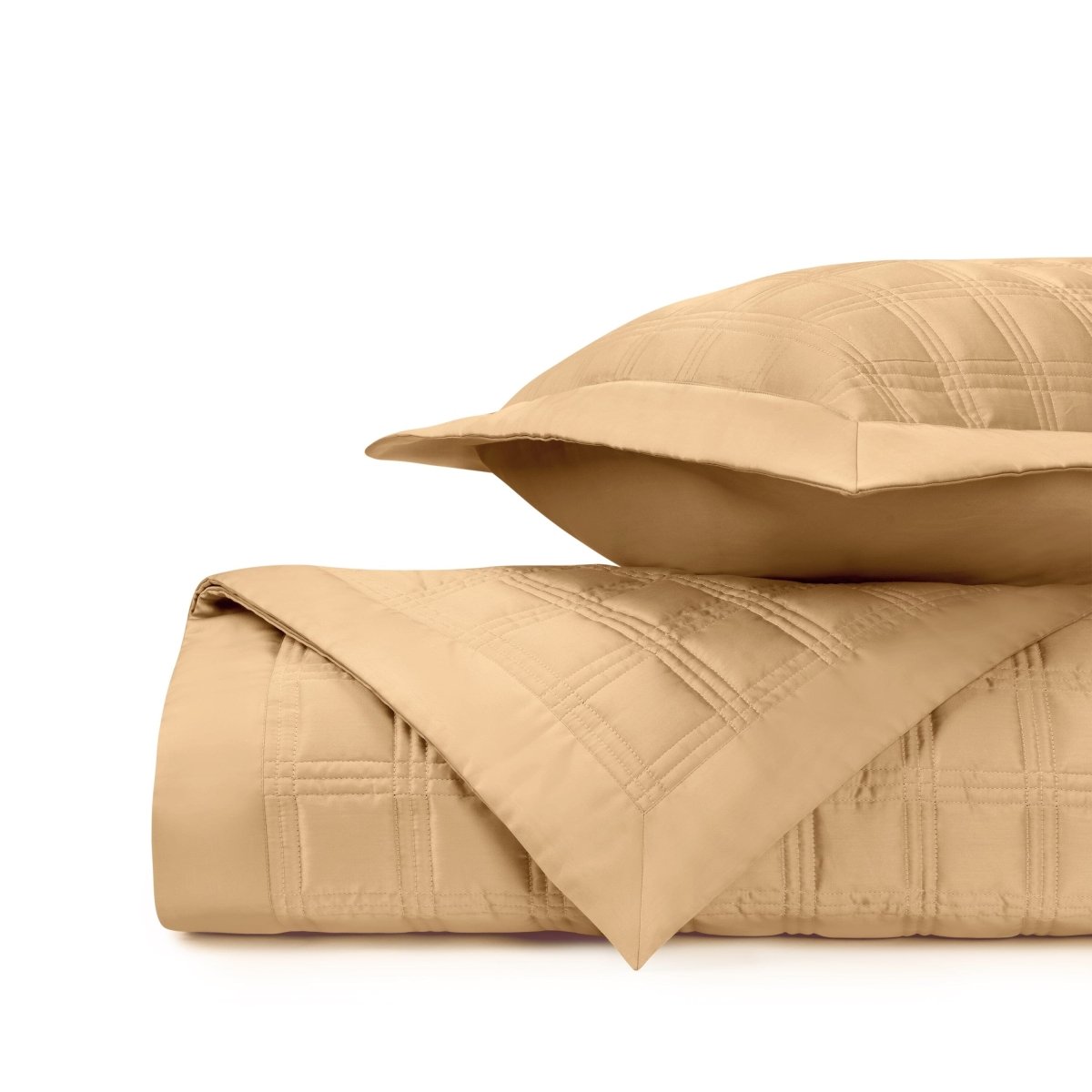 Block Quilted Gold by Home Treasures