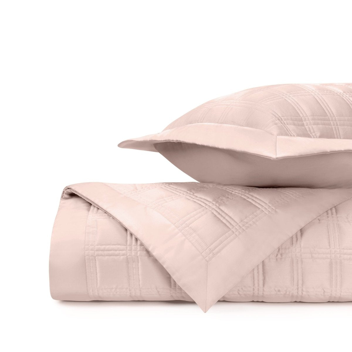 Block Quilted Light Pink by Home Treasures