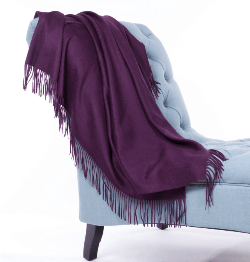 100% Cashmere Essential Plain Weave Throw