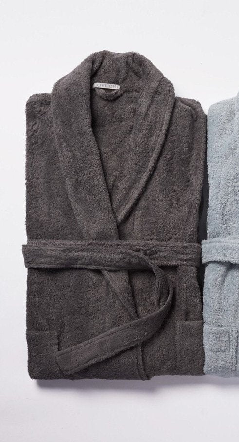 Cloud Loom Slate Small/Medium Unisex Organic Robes