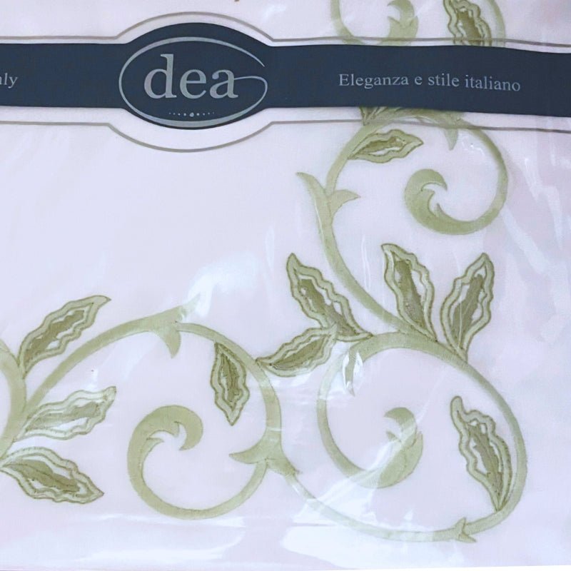 Dea Fine Linens Marina Mint Green King Duvet