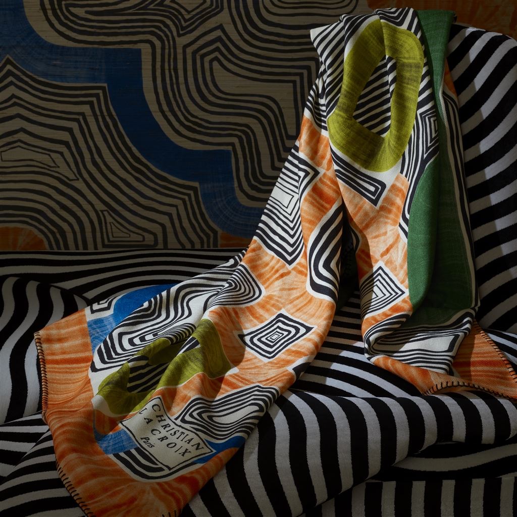 Christian Lacroix En Allant Aux Baux Cypres Merino Wool Throw