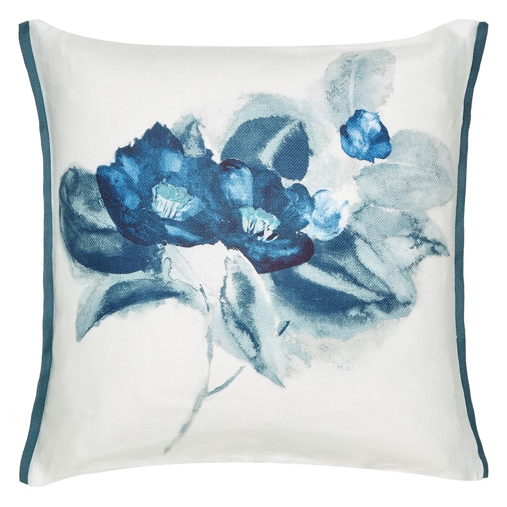 Designers Guild Camellia Indigo Decorative Pillow
