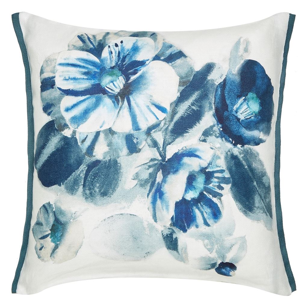 Designers Guild Camellia Indigo Decorative Pillow