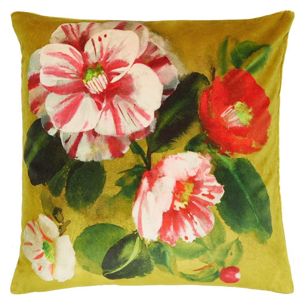Designers Guild Camellia Velours Mimosa Decorative Pillow