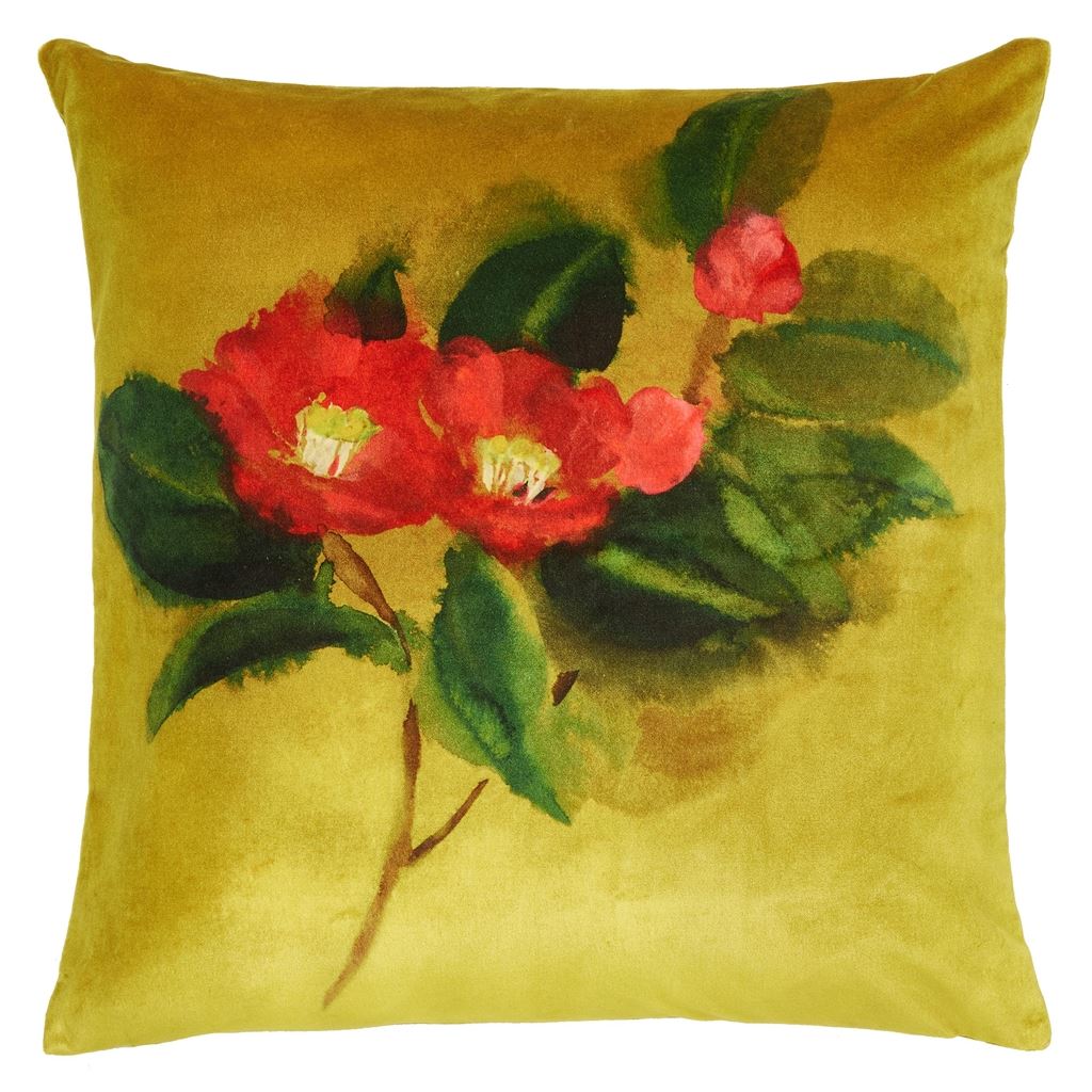 Designers Guild Camellia Velours Mimosa Decorative Pillow