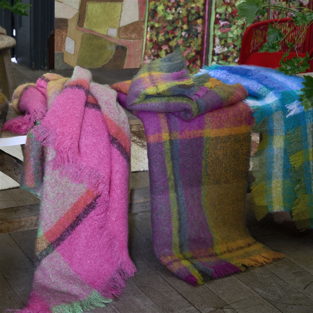 Designers Guild Mikome Fuchsia Mohair Throw