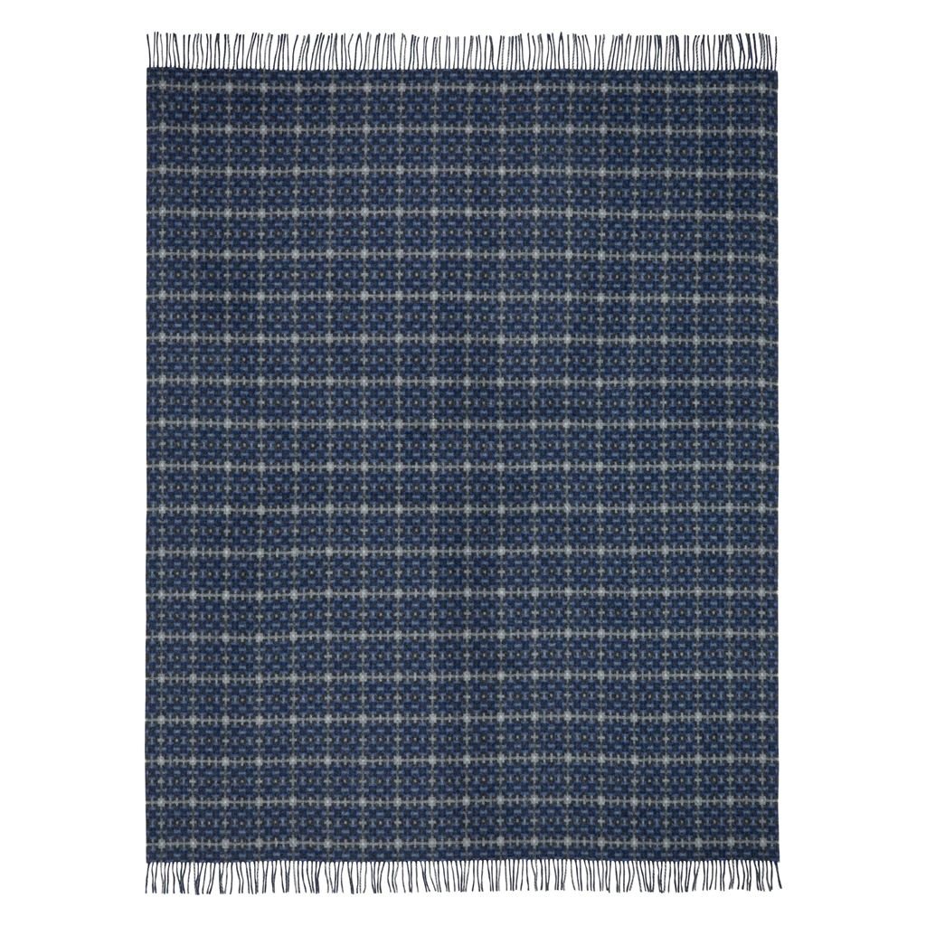 Designers Guild Pembroke Cobalt Merino Wool Throw