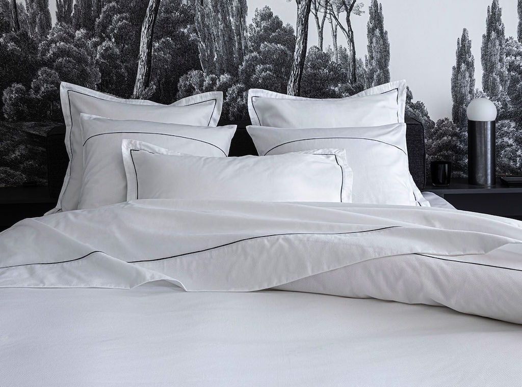 Orsay Snow & Navy Bedding by Alexandre Turpault