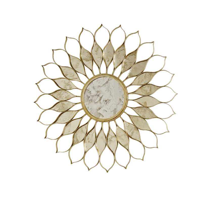 Daisy Mirror Gold Leaf