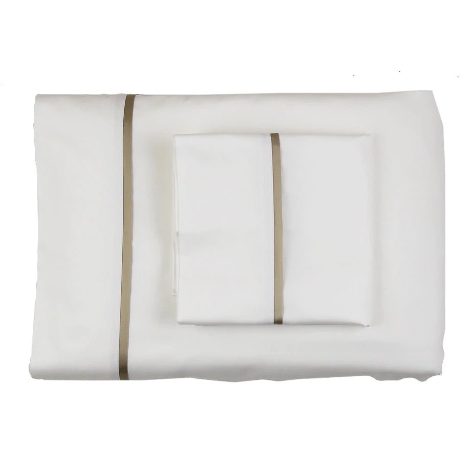 Cotton Sheet Sets with Charmeuse Trim by Ann Gish