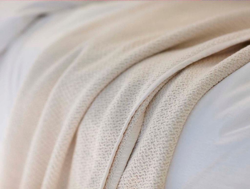 Undyed Honeycomb Organic Blanket by Coyuchi