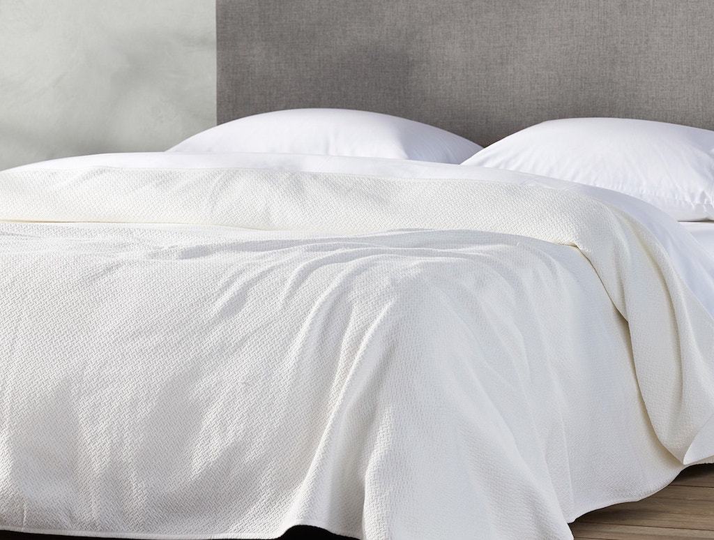 White Honeycomb Organic Blanket by Coyuchi