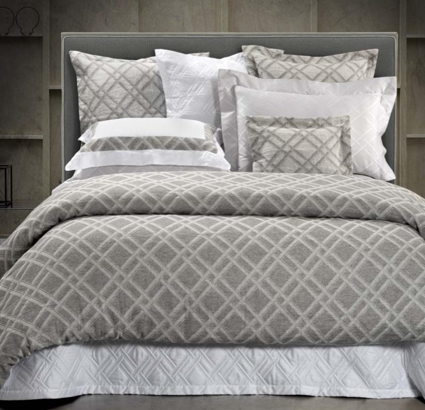 Leo Linen/Wool Jacquard Bedding by Dea Linens