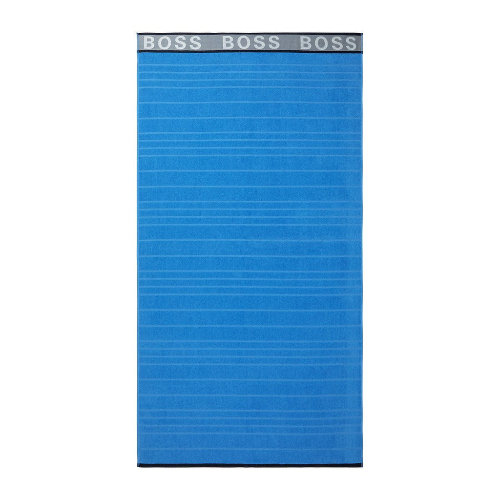 Blue Striped Logo Beach Towel by Hugo Boss