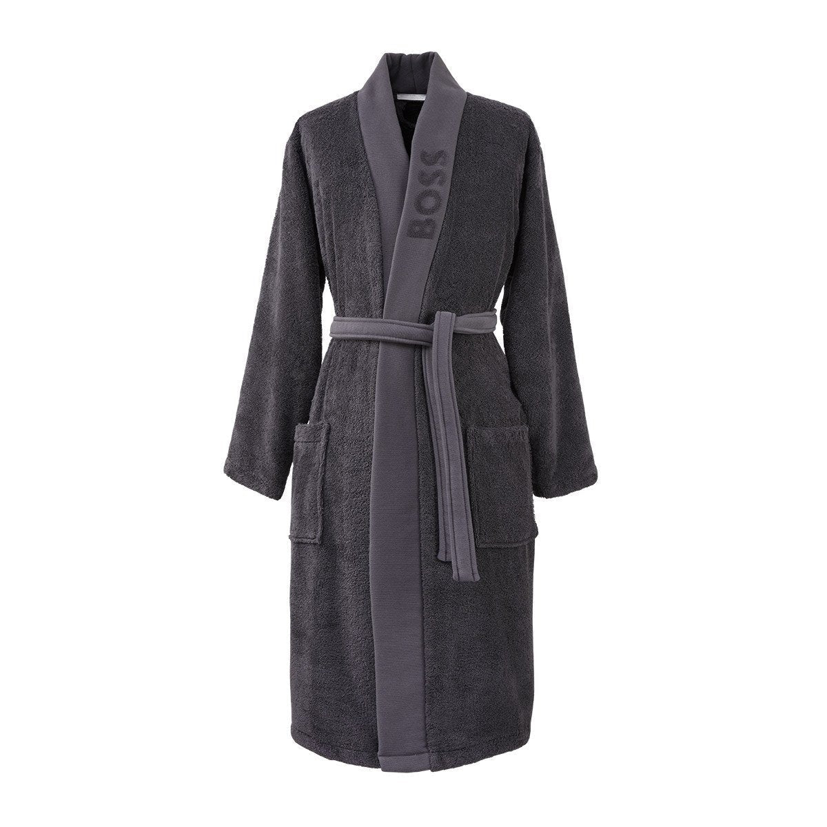 Plain Graphite Kimono Bathrobe by Hugo Boss