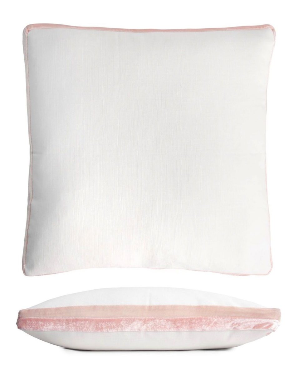Blush & White Double Tuxedo Pillow by Kevin O'Brien Studio