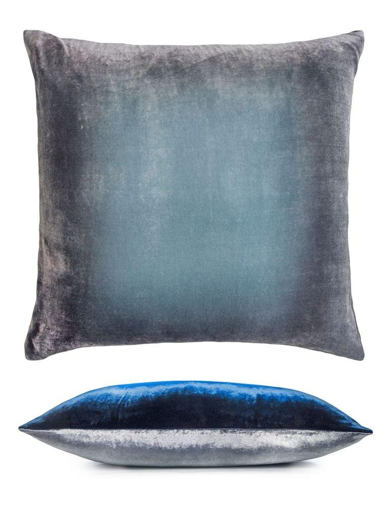 Dusk & Midnight Two Tone Ombre Velvet Pillow