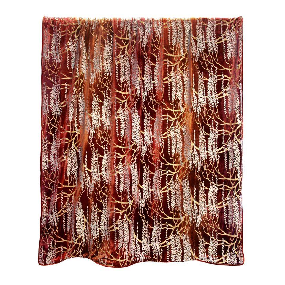 Paprika Willow Metallic Throw by Kevin O'Brien Studio
