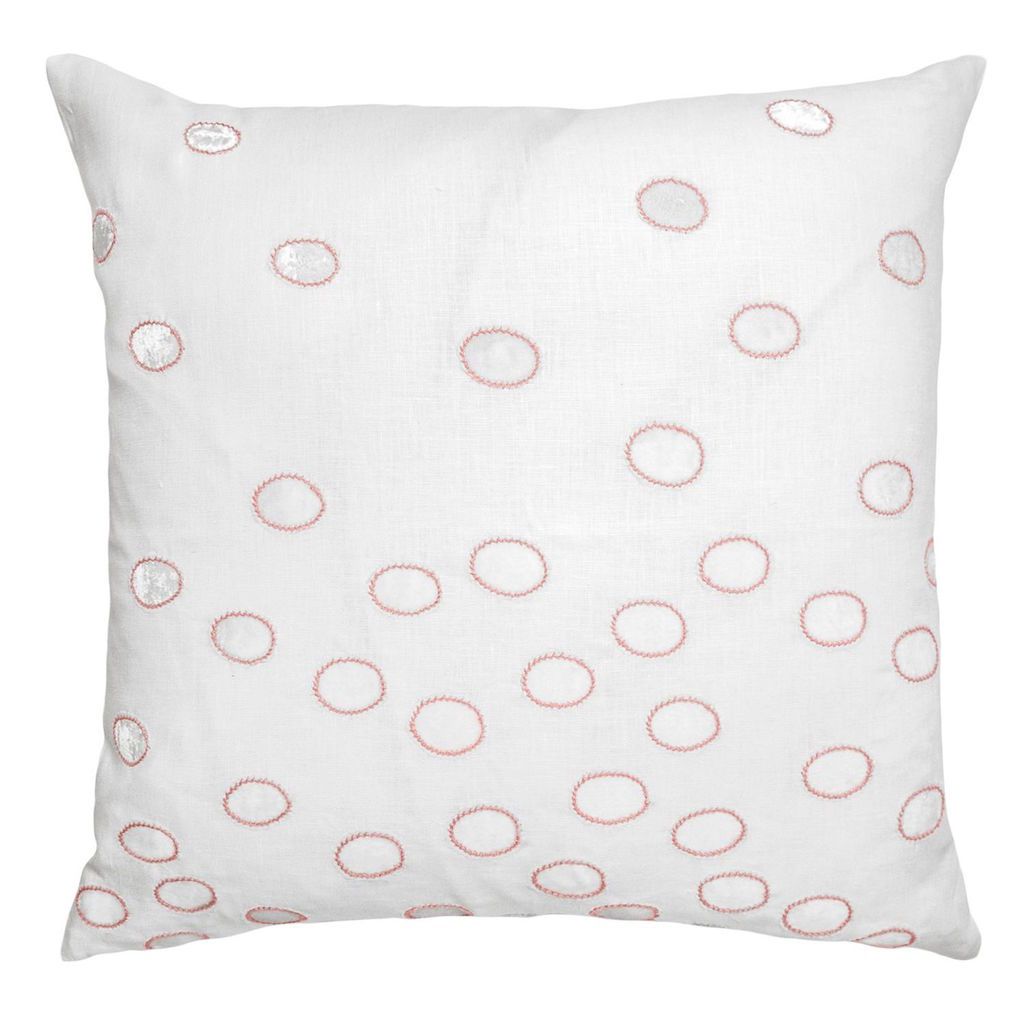 Apricot Ovals Velvet Appliqué Pillow by Kevin O'Brien Studio