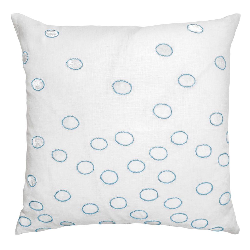 Robin's Egg Ovals Velvet Appliqué Pillow by Kevin O'Brien Studio