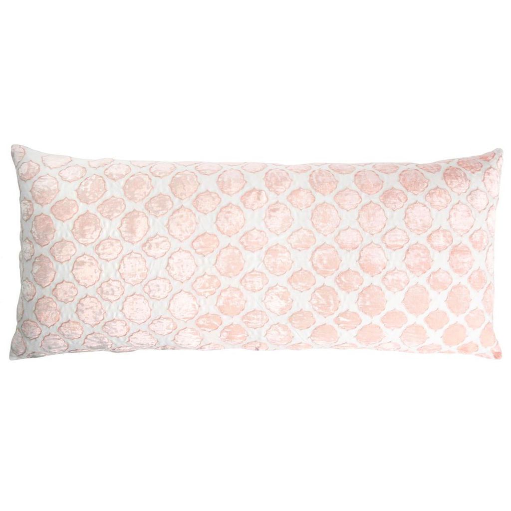 Blossom Tile Velvet Appliqué Pillow by Kevin O'Brien Studio