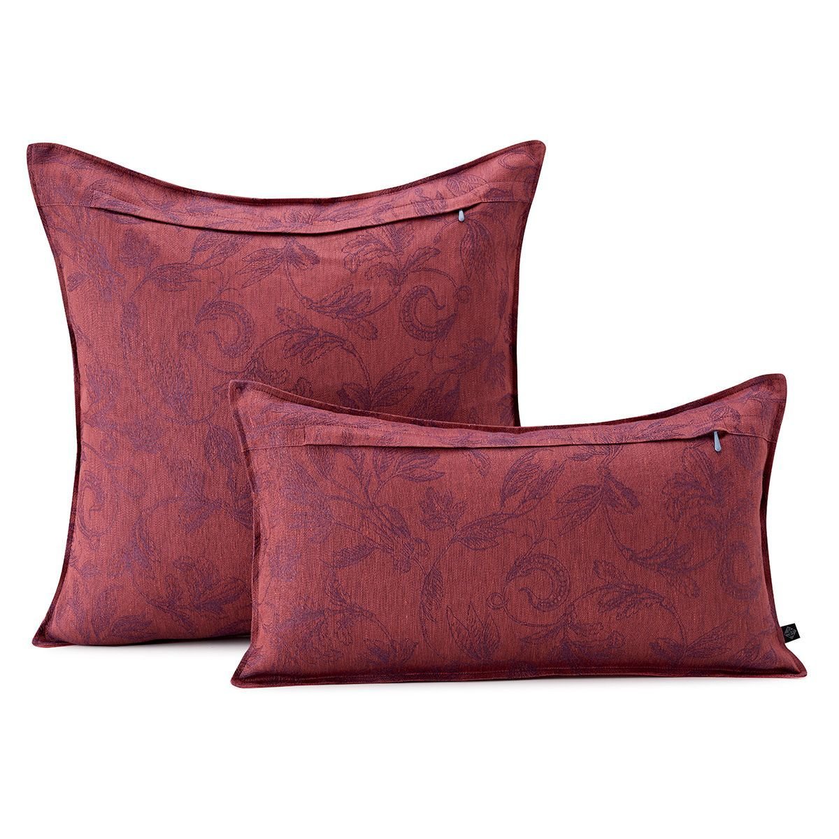 Symphonie Baroque Maroon Pillow Covers by Le Jacquard Français
