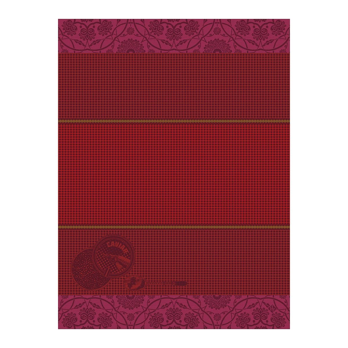 Tsar Red Hand Towels by Le Jacquard Français