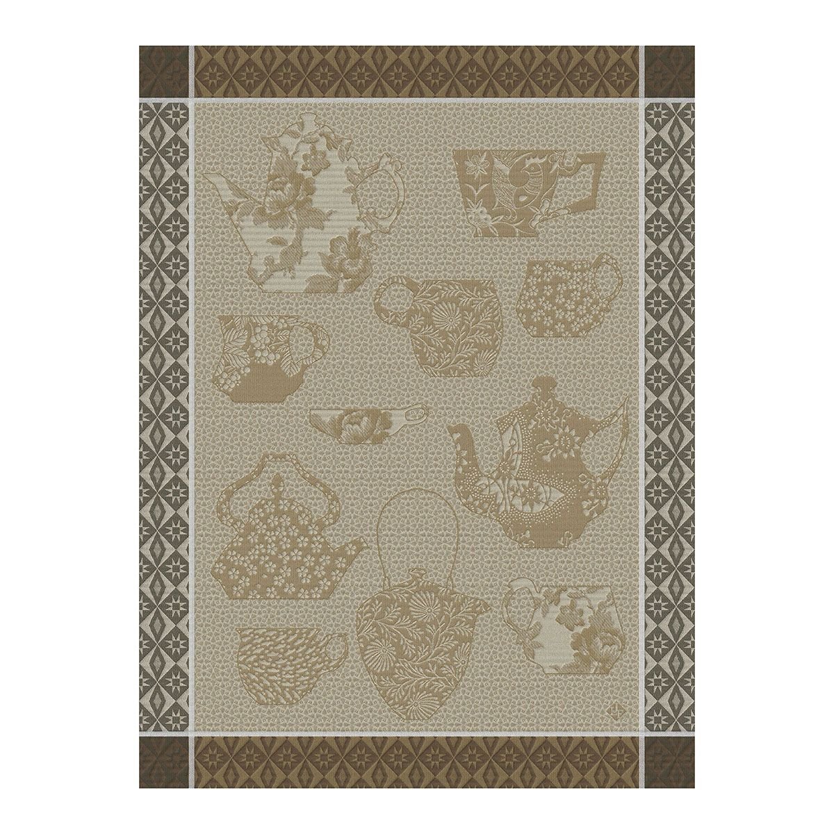 Comptoir Du Thé Beige Tea Towels by Le Jacquard Français