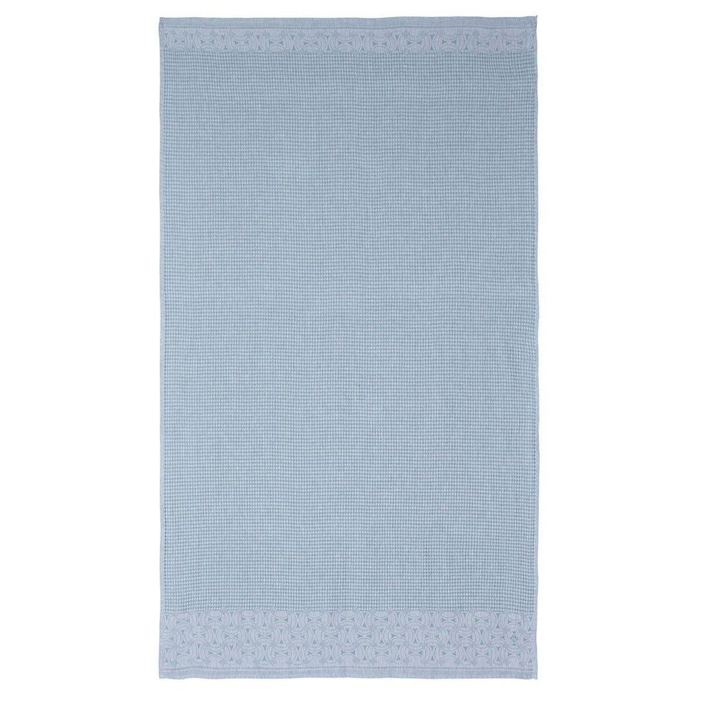 Lula Ice Blue Towels by Le Jacquard Français
