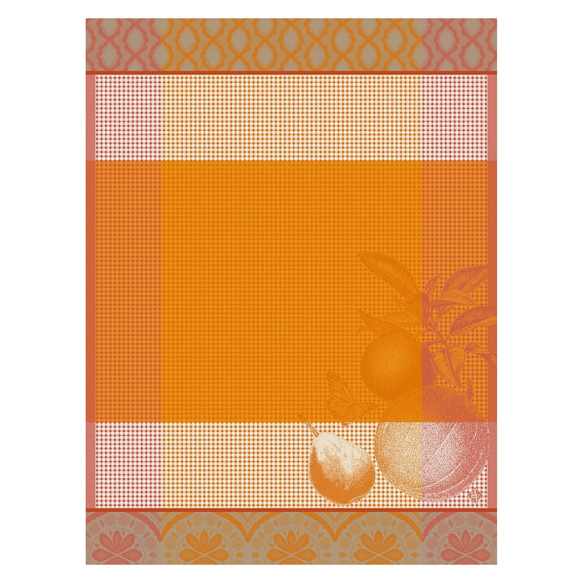 Arrière Pays Orange Hand Towels by Le Jacquard Français
