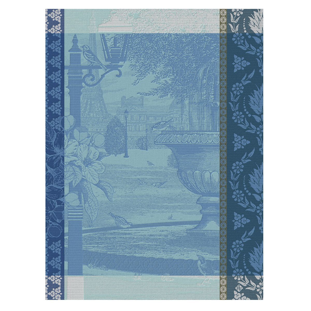 Jardin Parisien Blue Tea Towels by Le Jacquard Français