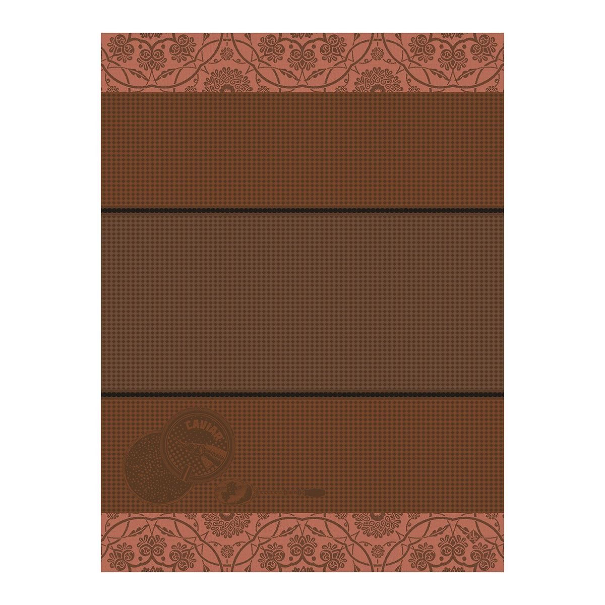 Tsar Brown Hand Towels by Le Jacquard Français