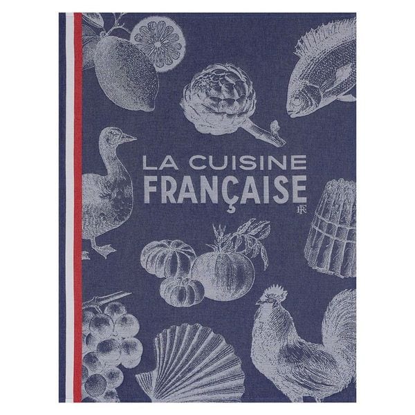 Gastronomie Blue Tea Towels by Le Jacquard Français