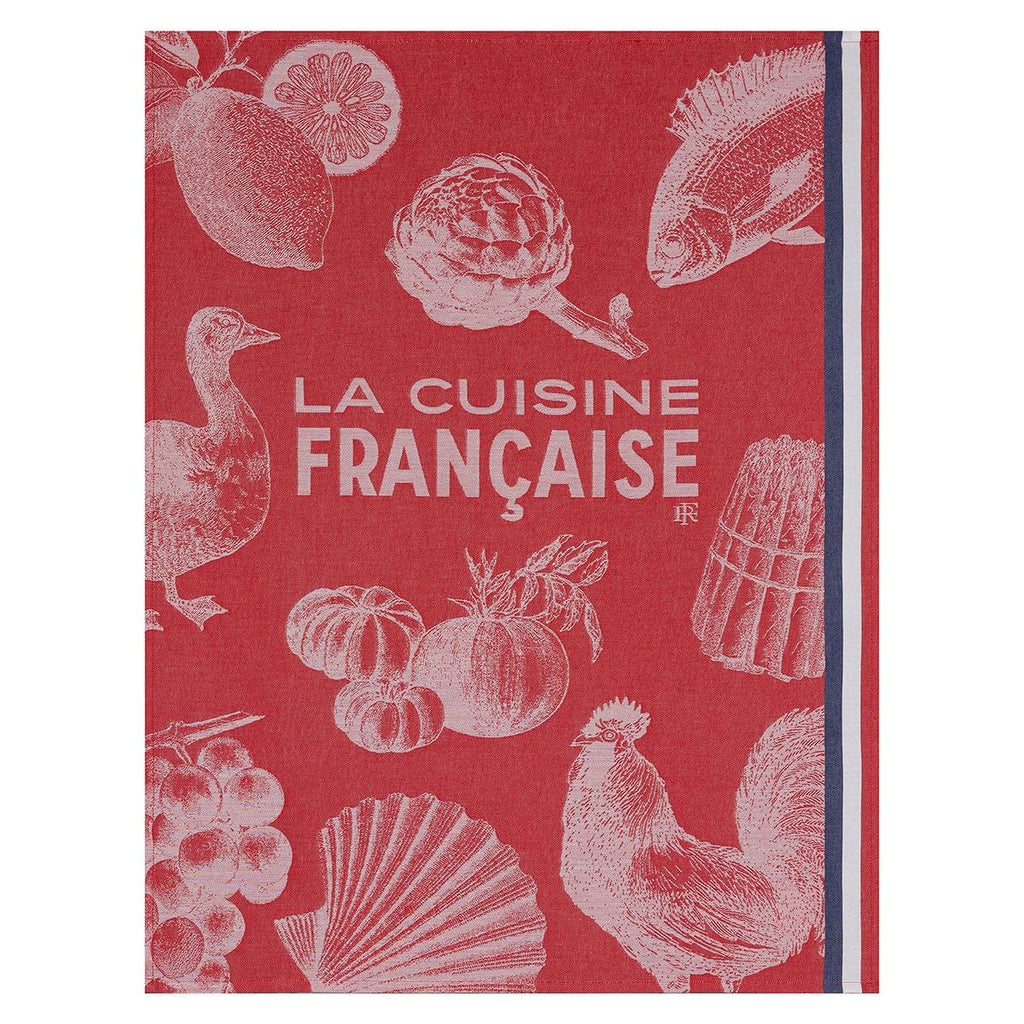 Gastronomie Red Tea Towels by Le Jacquard Français