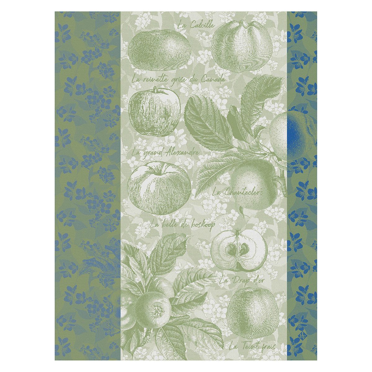 Pommes a Croquer Green Tea Towels by Le Jacquard Français