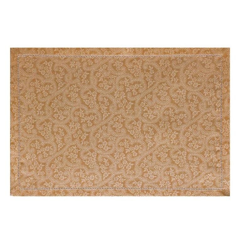 Portofino Fiori Brown Napkins & Placemats by Le Jacquard Français